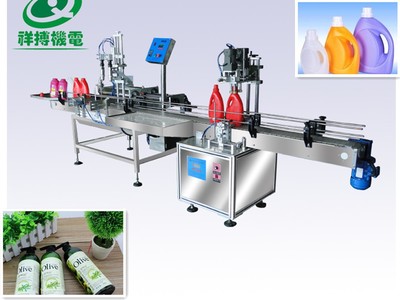 祥搏 小型食品日化灌裝鎖蓋線 洗衣液灌裝機 貴州日化類灌裝機 直線全自動灌裝機 食品日化類廠家直銷圖片_高清圖_細(xì)節(jié)圖